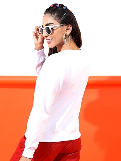 KELGRAM Women's Cozy Cotton-Blend Pullover Sweatshirt with Soft Feel & Classic Fit