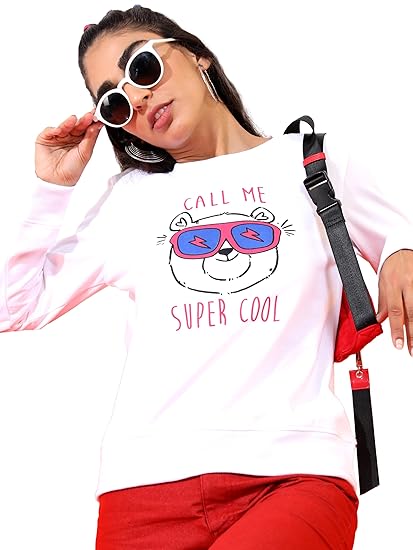 KELGRAM Women's Cozy Cotton-Blend Pullover Sweatshirt with Soft Feel & Classic Fit