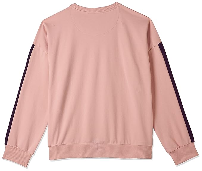 Cosyre Cotton Blend Multicolor Graphic Printed Crew Neck Sweatshirt for Women